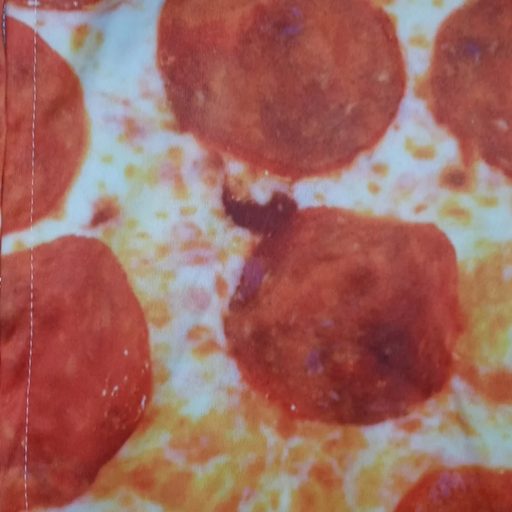 Unisex Pizza pattern long sleeve hoodie scuba like - Picture 3 of 9